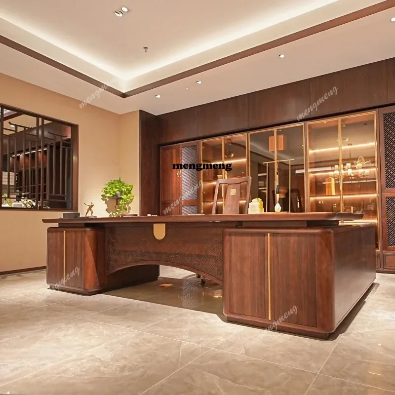 Hot sales New Chinese ash wood boss desk new light luxury long table high sense president table
Hot sales New Chinese ash wood boss desk new light luxury long table high sense president table