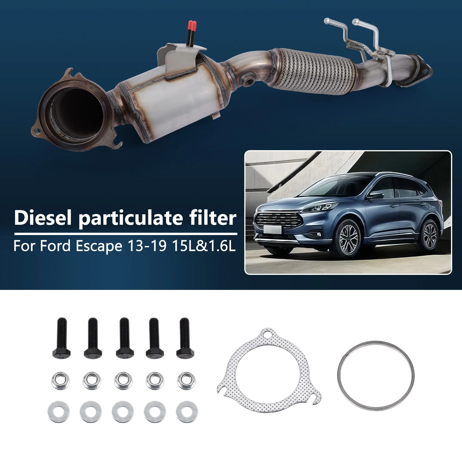 Catalytic Converter Stainless Steel 131816 Direct Fit For 2013 2014 2015 2016 2017 2018 2019 Ford Escape 1.5L&1.6L Turbo
Catalytic Converter Stainless Steel 131816 Direct Fit For 2013 2014 2015 2016 2017 2018 2019 Ford Escape 1.5L&1.6L Turbo