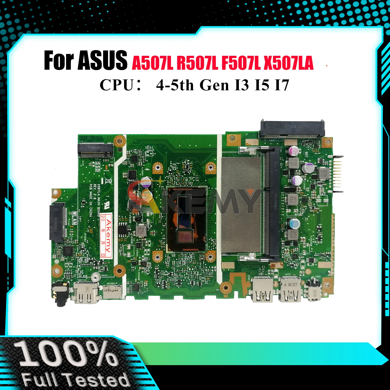 X507LA Материнская плата для ноутбука ASUS VivoBook X507L X507LA F507L A507L R507L Материнская плата для ноутбука с процессором I3 I5 I7 в порядке быстрая доставка
X507LA Материнская плата для ноутбука ASUS VivoBook X507L X507LA F507L A507L R507L Материнская плата для ноутбука с процессором I3 I5 I7 в порядке быстрая доставка