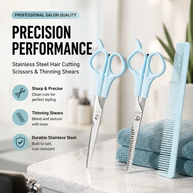 Stainless Steel Hair Scissors Professional Salon Shears Bang Trimming Tools Straight Cutting Shears Hairdresser Supplies
Stainless Steel Hair Scissors Professional Salon Shears Bang Trimming Tools Straight Cutting Shears Hairdresser Supplies