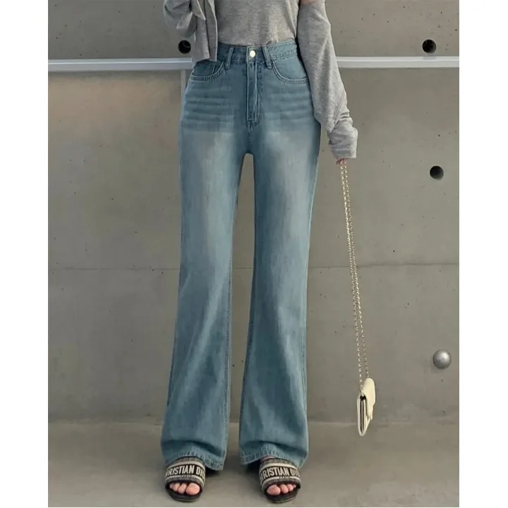 2026 New Chic Korean Style Light Blue Micro Flared Jeans Slimming Floor Length Pants Versatile Slim Fit Ladies Jeans Polyeste...
2026 New Chic Korean Style Light Blue Micro Flared Jeans Slimming Floor Length Pants Versatile Slim Fit Ladies Jeans Polyeste...