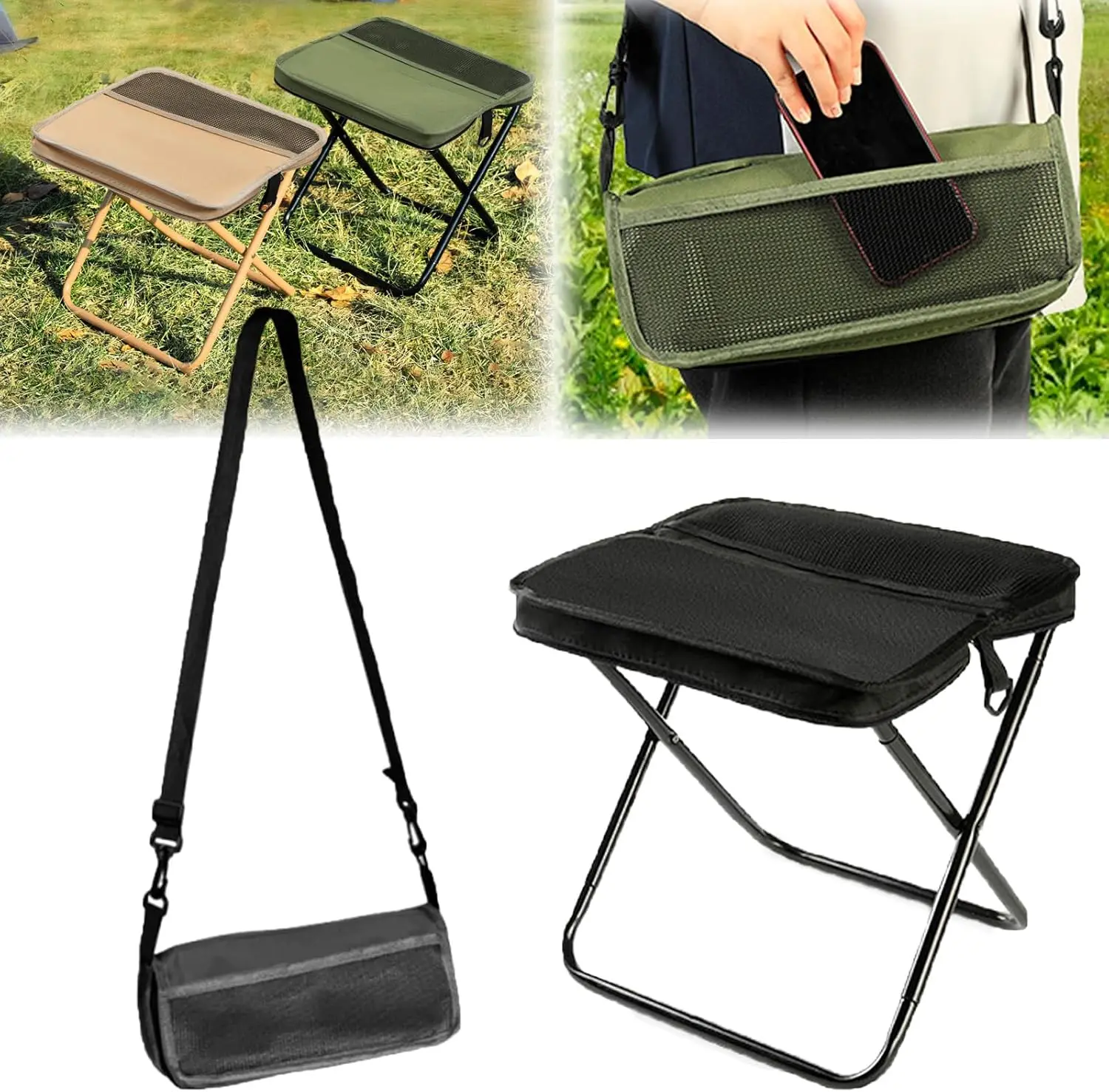 Nicerice Portable Foldable Backpack Stool,Tiny Foldable Stool which can Turned Into a Satchel,Mountaineering and Hiking Portable Stools with Two Storage Pockets - Truly Free Your Hands (Black, Large)
Nicerice Portable Foldable Backpack Stool,Tiny Foldable Stool which can Turned Into a Satchel,Mountaineering and Hiking Portable Stools with Two Storage Pockets - Truly Free Your Hands (Black, Large)