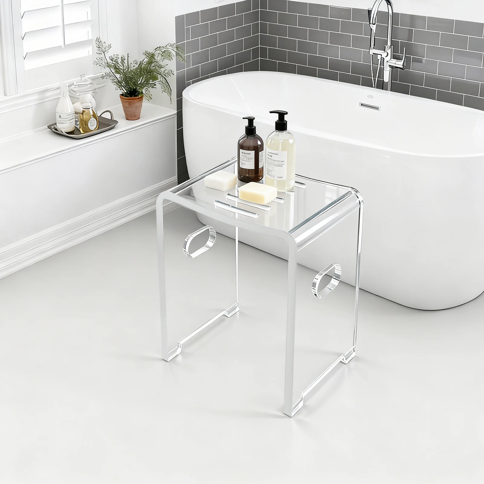 Акриловая скамья для душа, современная банная скамья, прозрачное сиденье для душа с дренажными отверстиями, водонепроницаемая скамья для ванны, грузоподъемность 300 кг
Акриловая скамья для душа, современная банная скамья, прозрачное сиденье для душа с дренажными отверстиями, водонепроницаемая скамья для ванны, грузоподъемность 300 кг