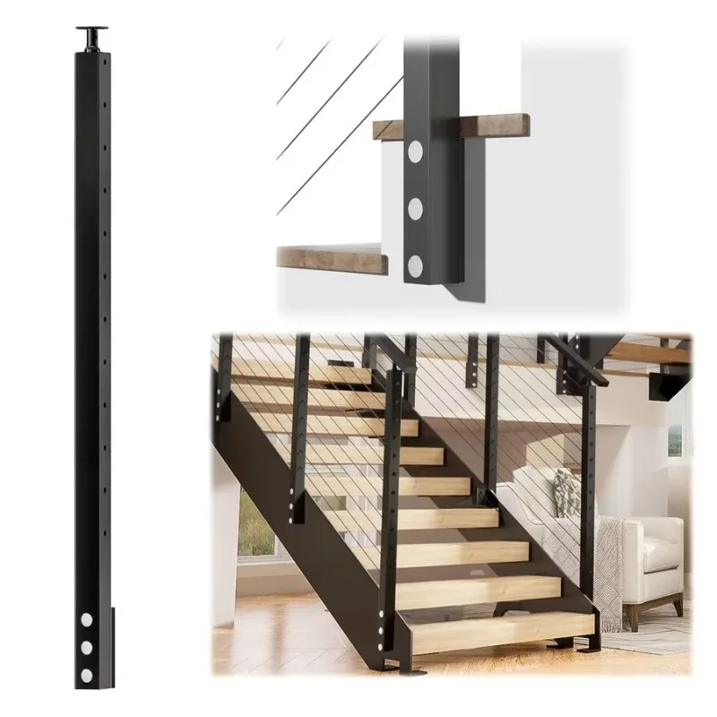 【2026】Black Side Mount Stair Cable Railing Post 42 Inch for 2535 Degrees Stair 42x2x2 Patent Design for Both LeftampRight Side C
【2026】Black Side Mount Stair Cable Railing Post 42 Inch for 2535 Degrees Stair 42x2x2 Patent Design for Both LeftampRight Side C