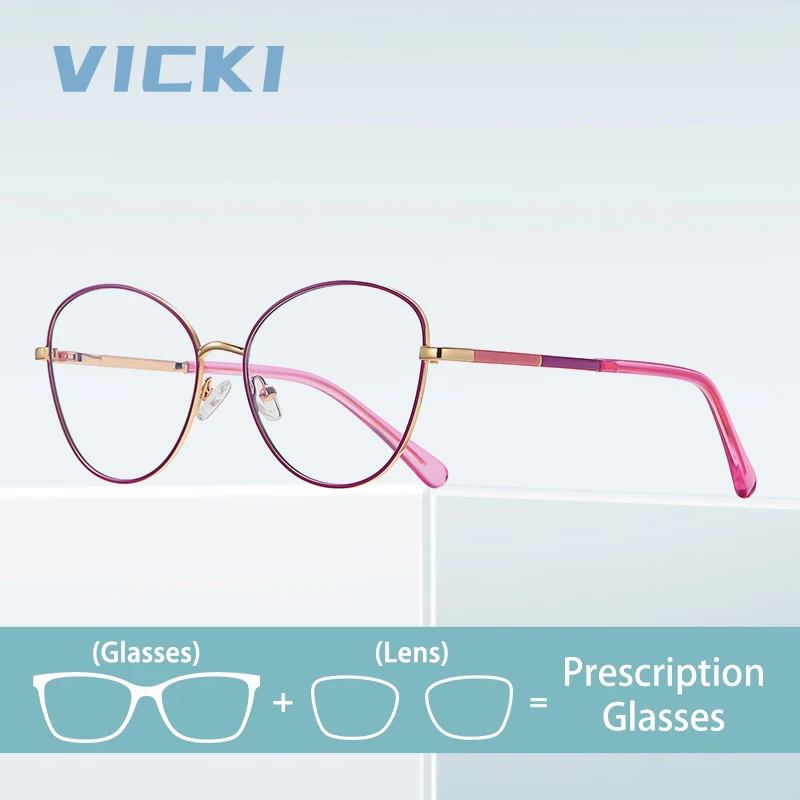 VICKI Women's Fashion Metal Large Frame Anti-blue Can Be Customized Prescription Photochromic Six Colors To Choose From PFD3054
VICKI Women's Fashion Metal Large Frame Anti-blue Can Be Customized Prescription Photochromic Six Colors To Choose From PFD3054