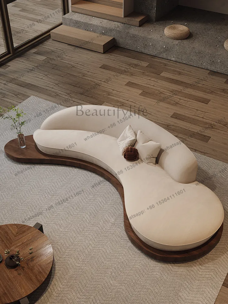 Дизайнерский диван из массива дерева необычной формы в стиле ваби-саби для зон отдыха, приемных и отелей типа «постель и завтрак»
Дизайнерский диван из массива дерева необычной формы в стиле ваби-саби для зон отдыха, приемных и отелей типа «постель и завтрак»