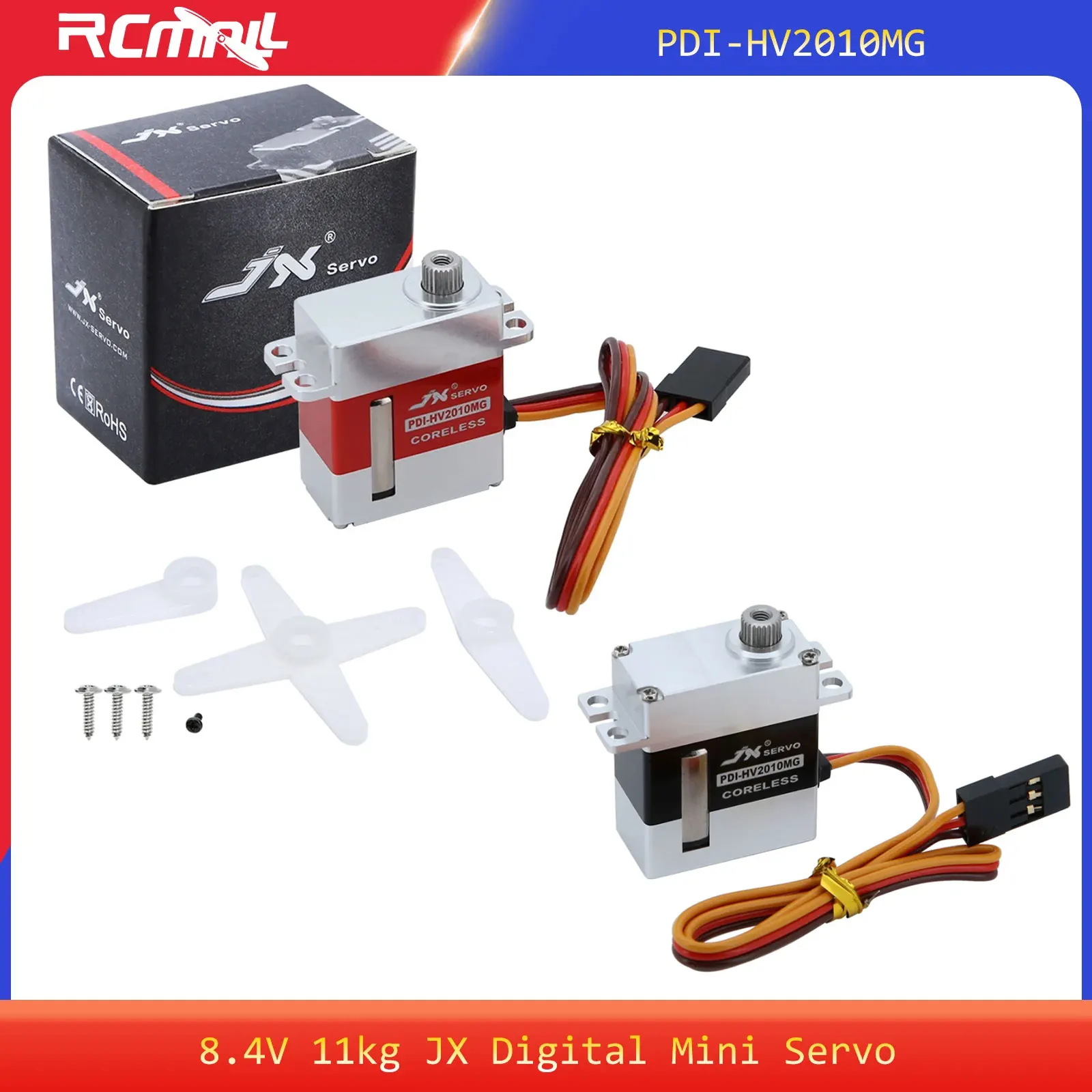 11kg JX Digital Mini Servo PDI-HV2010MG 8.4V High Precision Coreless Motor Large Torque Micro RC Servo For Helicopter Robot Arm
11kg JX Digital Mini Servo PDI-HV2010MG 8.4V High Precision Coreless Motor Large Torque Micro RC Servo For Helicopter Robot Arm