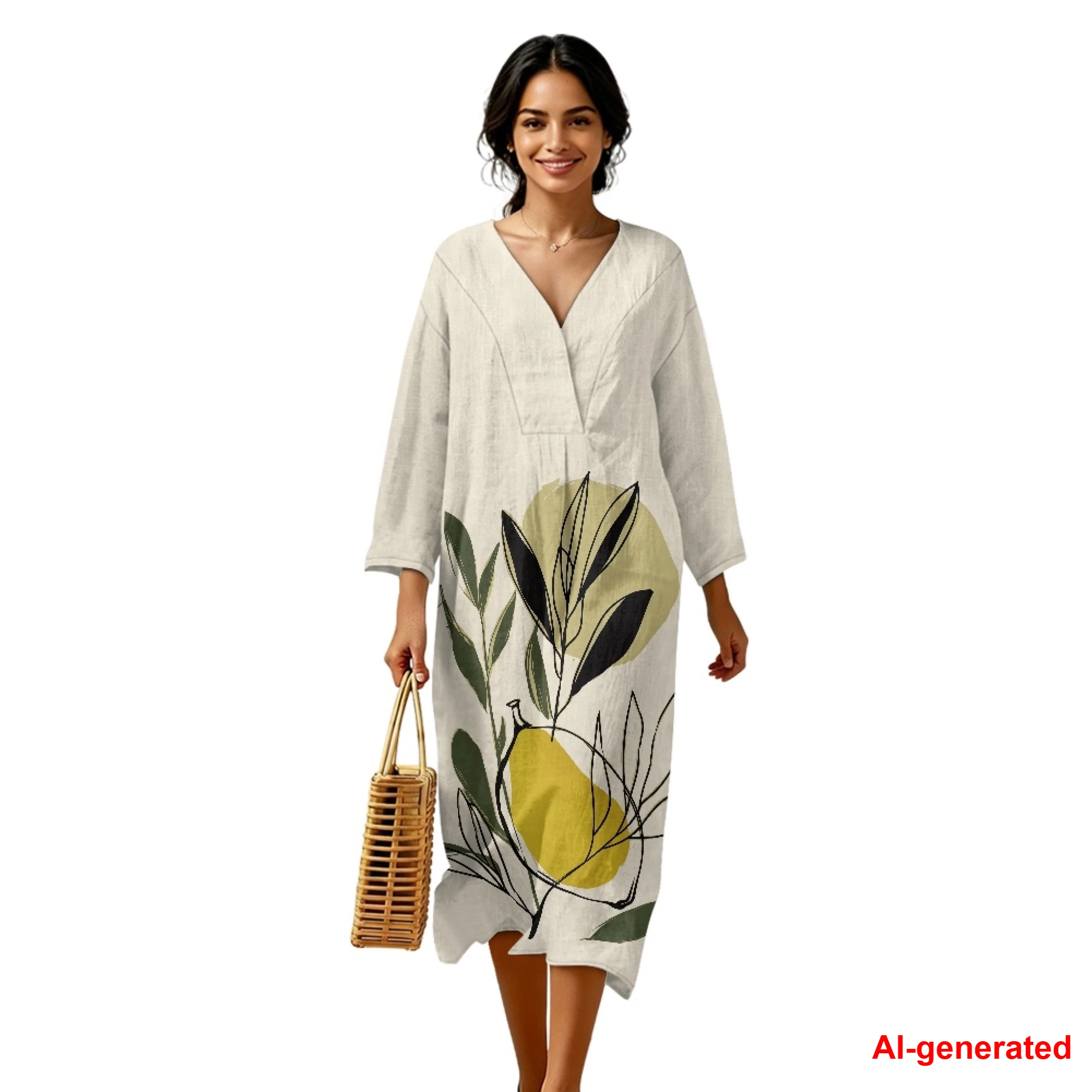 INSTANTARTS Women's Linen Loose Dress Simple Flower Casual Dress for Women Full-length Long Sleeve Summer Dress S-3XL
INSTANTARTS Women's Linen Loose Dress Simple Flower Casual Dress for Women Full-length Long Sleeve Summer Dress S-3XL