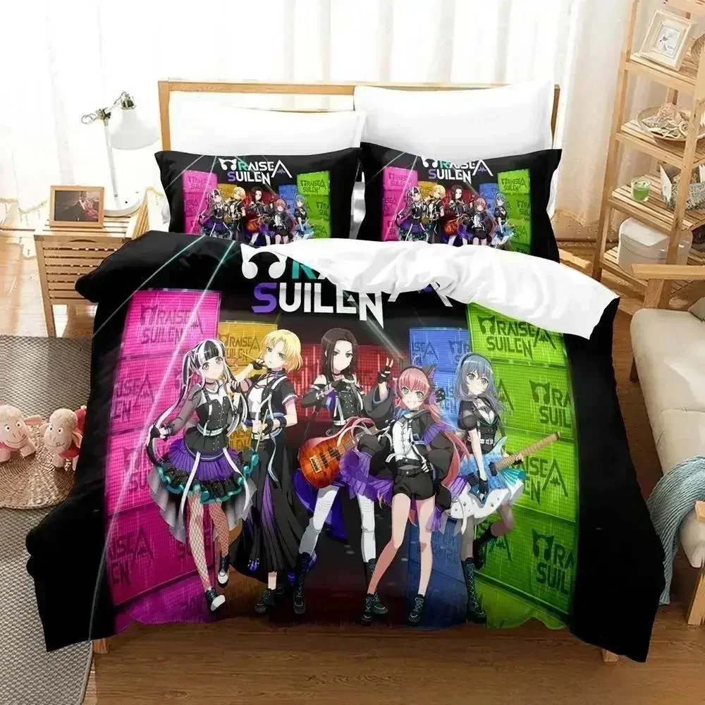 RAISE A SUILEN Bedding Set Anime three-piece set Bedding Set Printed Soft With Pillowcase Duvet Cover Soft Bedclothes Home
RAISE A SUILEN Bedding Set Anime three-piece set Bedding Set Printed Soft With Pillowcase Duvet Cover Soft Bedclothes Home