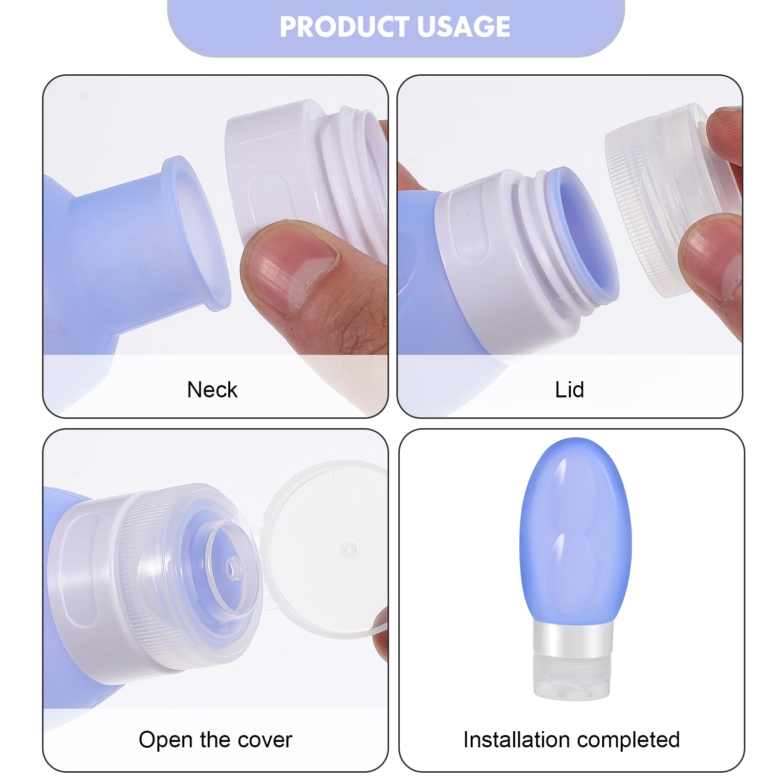 3 pcs Silicone Bottles Leakproof Toiletry Containers Refillable Shampoo Lotion Conditioner Facial Cleanser Moisturizer Dispenser
3 pcs Silicone Bottles Leakproof Toiletry Containers Refillable Shampoo Lotion Conditioner Facial Cleanser Moisturizer Dispenser