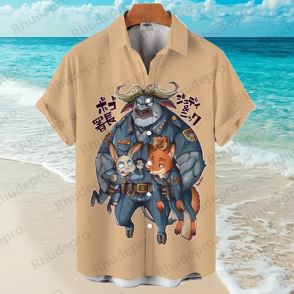 Disney Zootopia, американский стиль, Ник Джуди, модная милая блузка, крутая рубашка с короткими рукавами и мультяшным принтом, летняя допамина
Disney Zootopia, американский стиль, Ник Джуди, модная милая блузка, крутая рубашка с короткими рукавами и мультяшным принтом, летняя допамина