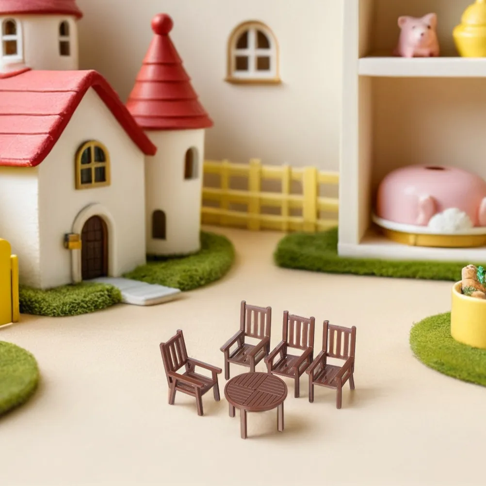 2Sets Miniature Table and Chair Set Realistic Plastic Dollhouse Furniture for Micro Landscape Decoration Craft Diorama Props
2Sets Miniature Table and Chair Set Realistic Plastic Dollhouse Furniture for Micro Landscape Decoration Craft Diorama Props