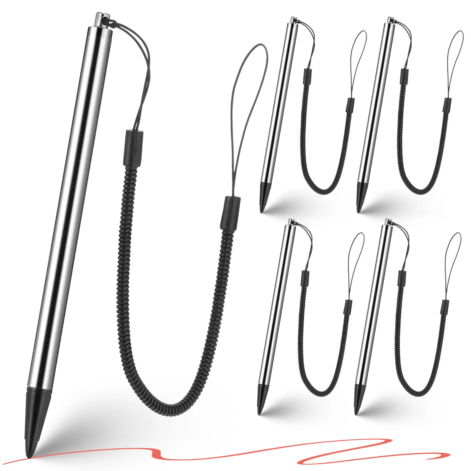 5Pcs Touch Screen Stylus Pen Capacitive Fine Tip High Precision Universal Spring Coil Rope Tablet Phone Resistive Stylus
5Pcs Touch Screen Stylus Pen Capacitive Fine Tip High Precision Universal Spring Coil Rope Tablet Phone Resistive Stylus