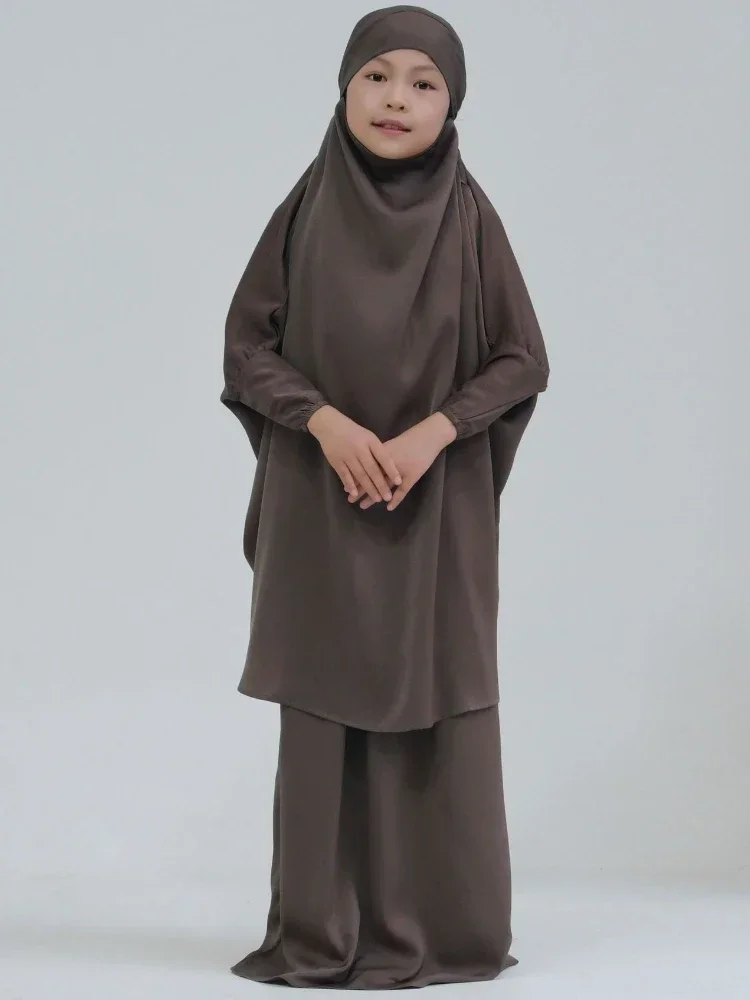 Two Piece Child Girl Satin Muslim Sets Prayer Hijab Dress for Kids Hooded Abaya Khimar + Skirt Burka Ramadan Eid Islamic Niqab
Two Piece Child Girl Satin Muslim Sets Prayer Hijab Dress for Kids Hooded Abaya Khimar + Skirt Burka Ramadan Eid Islamic Niqab