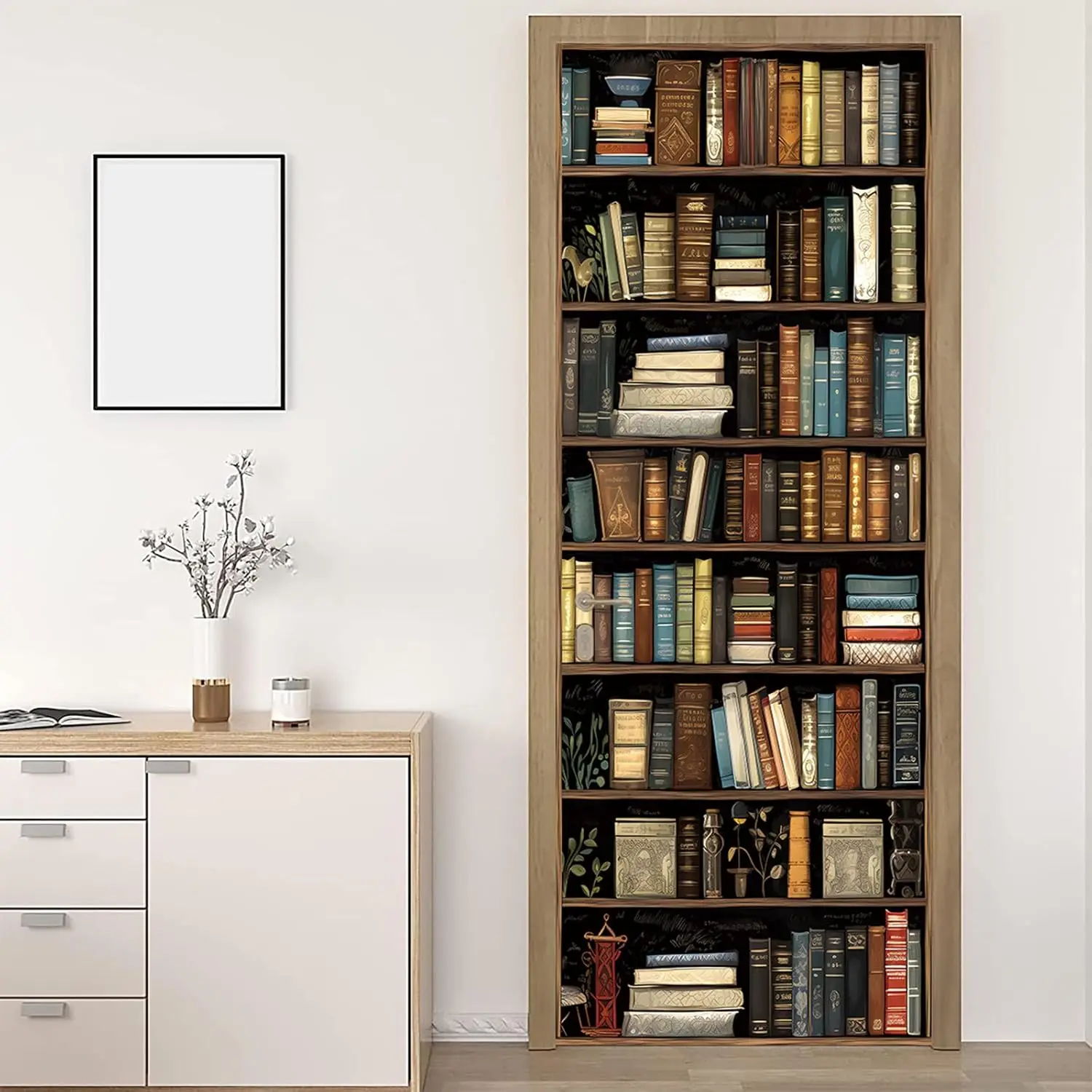 Vintage Bookshelf Door Sticker, Self-Adhesive & Peel and Stick, Removable 3D Library Art Mural for Home & Office Decor
Vintage Bookshelf Door Sticker, Self-Adhesive & Peel and Stick, Removable 3D Library Art Mural for Home & Office Decor