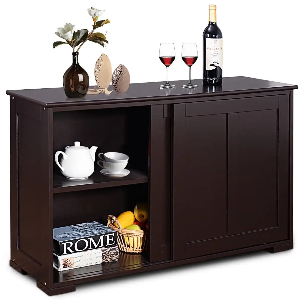 Kitchen Storage Cabinet Sideboard Buffet Cupboard Wood Sliding Door Pantry Brown
Kitchen Storage Cabinet Sideboard Buffet Cupboard Wood Sliding Door Pantry Brown