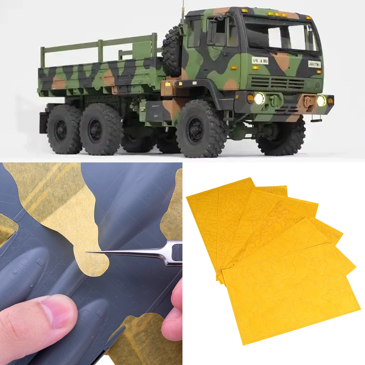Airbrush Spray Board Stencil Tools tri-color desert jungle camouflage camouflage painting Masking Tape Fits Scale Model Kit
Airbrush Spray Board Stencil Tools tri-color desert jungle camouflage camouflage painting Masking Tape Fits Scale Model Kit