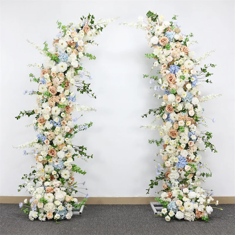 DIY White Blue Flower Runner Horn Arch Set for Wedding Decor Champagne Rose Floral Arrangement Marriage Event Party Stage Props
DIY White Blue Flower Runner Horn Arch Set for Wedding Decor Champagne Rose Floral Arrangement Marriage Event Party Stage Props