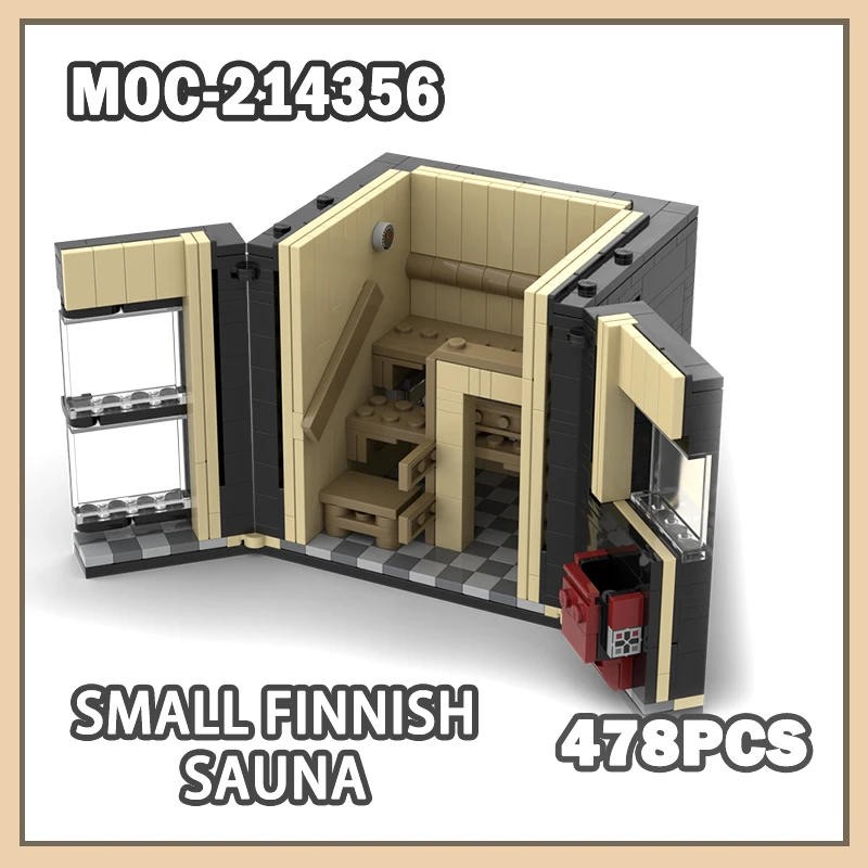 MOC-214356 Small Finnish Sauna Building Block Model Brick Desktop Decoration Mocs bricks High Compatibility Exquisite Gift478PCS
MOC-214356 Small Finnish Sauna Building Block Model Brick Desktop Decoration Mocs bricks High Compatibility Exquisite Gift478PCS
