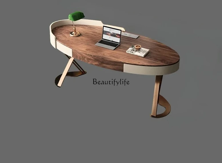 Italian minimalist walnut writing desk chairs light luxury simple desk workbench home
Italian minimalist walnut writing desk chairs light luxury simple desk workbench home
