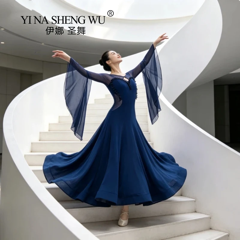 New Modern Dance Dress, Flowy Ballroom Dance Performance Skirt, Professional Floor-Length Practice Skirt
New Modern Dance Dress, Flowy Ballroom Dance Performance Skirt, Professional Floor-Length Practice Skirt