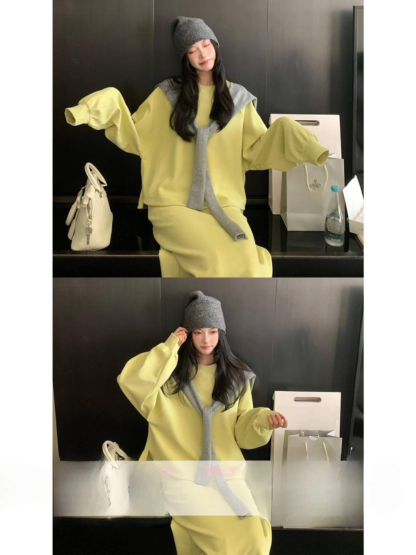 Cozyfit Long Sleeve Sweatshirt High Quality Loose Cotton Feel Set with Straight Tube Skirt for Women Casual Style Spring Coll...
Cozyfit Long Sleeve Sweatshirt High Quality Loose Cotton Feel Set with Straight Tube Skirt for Women Casual Style Spring Coll...