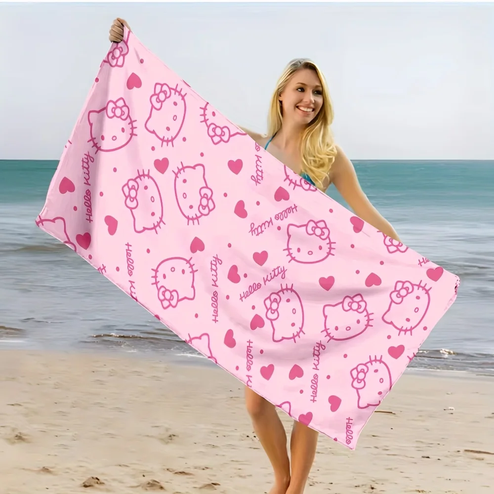 Пляжное полотенце Sanrio Hello Kitty с рисунком в виде сердец — 1 шт., полиэстер, легкое, быстросохнущее, мягкое, унисекс, для плавания, путешествий и кемпинга
Пляжное полотенце Sanrio Hello Kitty с рисунком в виде сердец — 1 шт., полиэстер, легкое, быстросохнущее, мягкое, унисекс, для плавания, путешествий и кемпинга