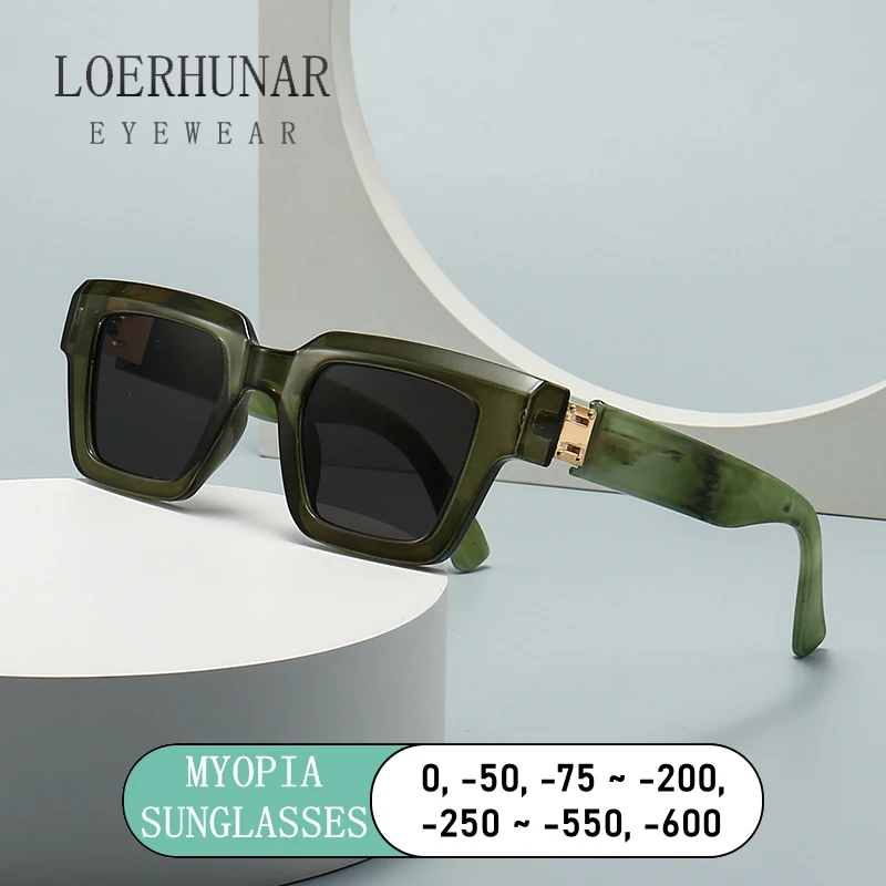 LOERHUNAR 2025 New Brand Design Square Frame Myopia Sunglasses for Woman and Man UV400 Sunshade Fashion Sunglasses 0 to -6.0
LOERHUNAR 2025 New Brand Design Square Frame Myopia Sunglasses for Woman and Man UV400 Sunshade Fashion Sunglasses 0 to -6.0