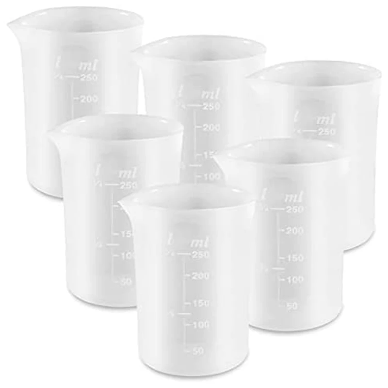 6 PCS 250 Ml Silicone Measuring Cups For Resin Cups Glue Tools Precise Scale Resin DIY Craft Jewelry Making
6 PCS 250 Ml Silicone Measuring Cups For Resin Cups Glue Tools Precise Scale Resin DIY Craft Jewelry Making