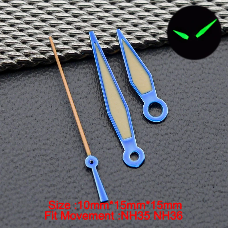 Semi-elegant black and white luminous Watch Hand 10*15*15mm Green Luminous Fit NH35 NH36 Movements For Watch Repair Parts
Semi-elegant black and white luminous Watch Hand 10*15*15mm Green Luminous Fit NH35 NH36 Movements For Watch Repair Parts