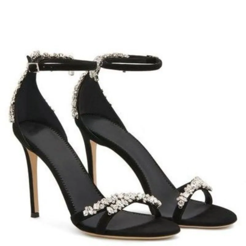 Summer Women's Black Rhinestone Design Stiletto Open Toe Sexy Versatile High Heel Sandals Socialite Party Evening Catwalk Shoes
Summer Women's Black Rhinestone Design Stiletto Open Toe Sexy Versatile High Heel Sandals Socialite Party Evening Catwalk Shoes