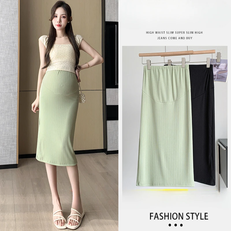 2024 Summer Maternity Belly Skirt Adjustable Waist Pregnant Woman Ice Silk Long Skirts Slim Hips Stretched Striped Pencil Skirts
2024 Summer Maternity Belly Skirt Adjustable Waist Pregnant Woman Ice Silk Long Skirts Slim Hips Stretched Striped Pencil Skirts