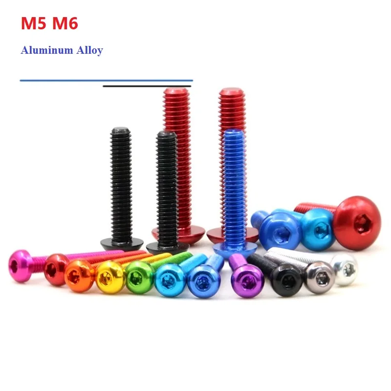 Colorful Anodized Aluminum Hex Socket Button Head Cap Screw Bolt M5 M6 Aluminum Alloy 7075 Button Screws
Colorful Anodized Aluminum Hex Socket Button Head Cap Screw Bolt M5 M6 Aluminum Alloy 7075 Button Screws