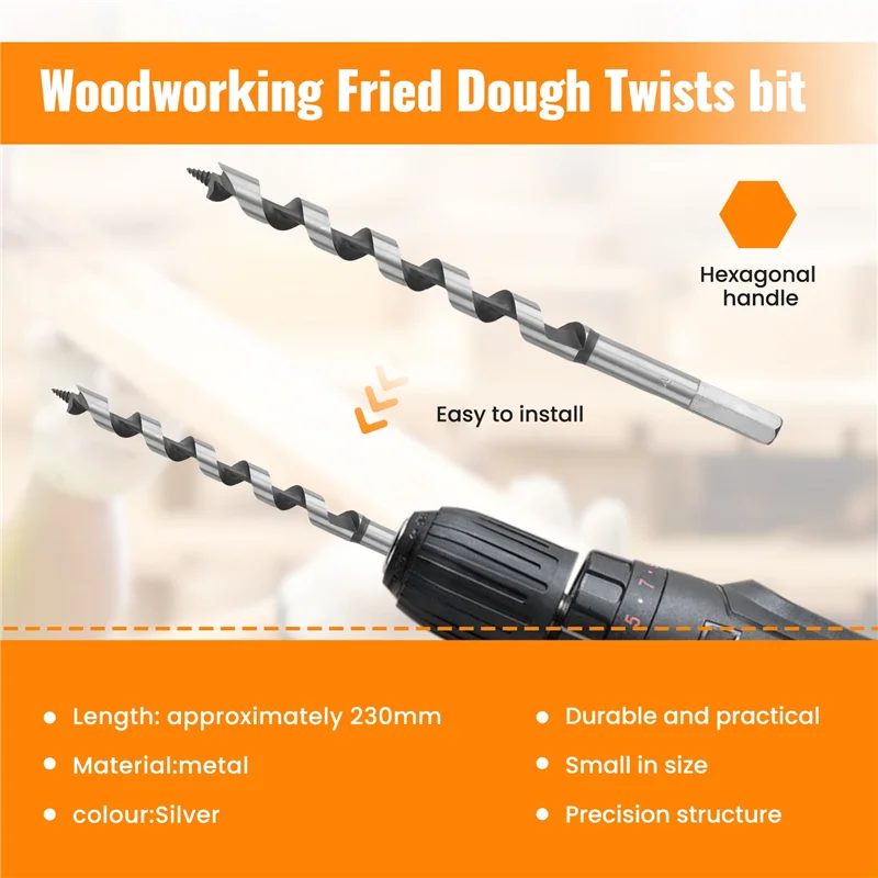 ABMI-5PCS 230Mm Hex Shank Extra Long Point Twist Auger Wood Drill Bits Set Woodworking Twist Drill Bit Tool Set 6 8 10 12 14Mm,
ABMI-5PCS 230Mm Hex Shank Extra Long Point Twist Auger Wood Drill Bits Set Woodworking Twist Drill Bit Tool Set 6 8 10 12 14Mm,