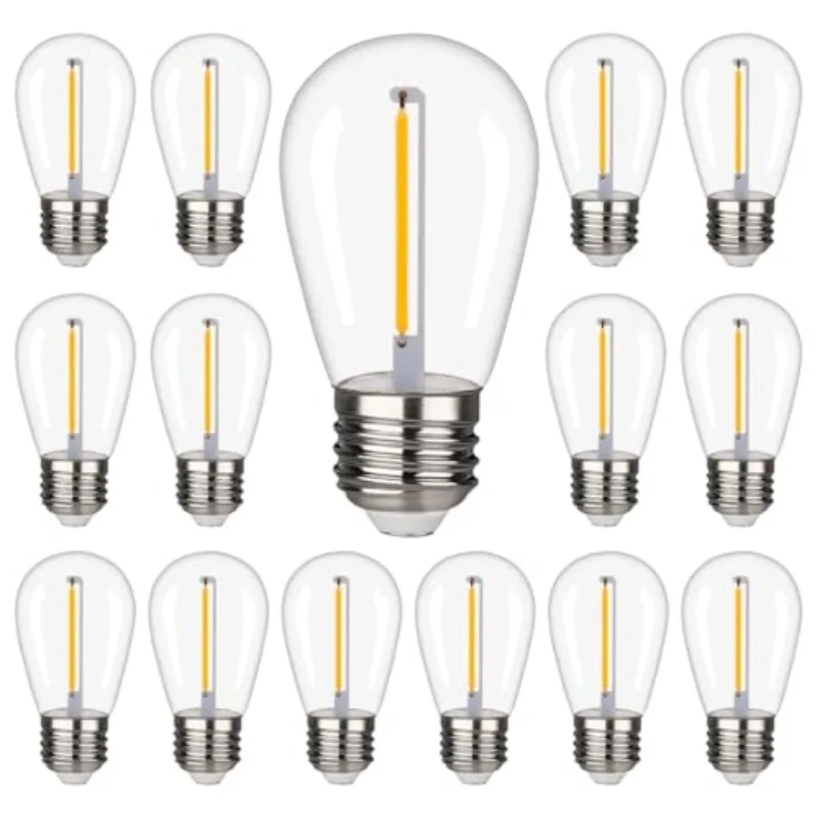 Waterproof Shatterproof S14 LED Bulb, String Light Bulbs 1W Equal to 10W Incandescent, Outdoor String S14 Replacement Light Bul
Waterproof Shatterproof S14 LED Bulb, String Light Bulbs 1W Equal to 10W Incandescent, Outdoor String S14 Replacement Light Bul