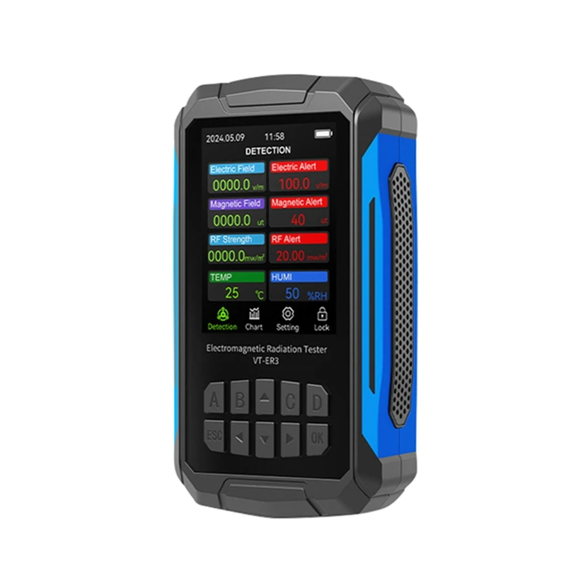 ABJY-VT-ER3 5-In-1 Electromagnetic Radiation Detector-RF&Electric Field Testing With Temperature & Humidity Measurement
ABJY-VT-ER3 5-In-1 Electromagnetic Radiation Detector-RF&Electric Field Testing With Temperature & Humidity Measurement