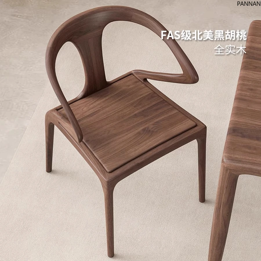 Black walnut dining chair Middle ancient solid wood armrest in living room Leisure desk Master sword chair
Black walnut dining chair Middle ancient solid wood armrest in living room Leisure desk Master sword chair