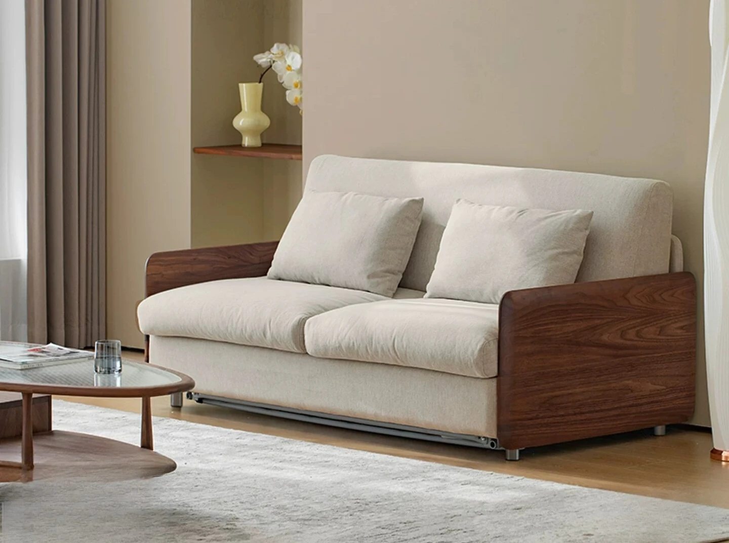 PYJ North American black walnut solid wood sofa bed multi-functional integrated home sofa
PYJ North American black walnut solid wood sofa bed multi-functional integrated home sofa