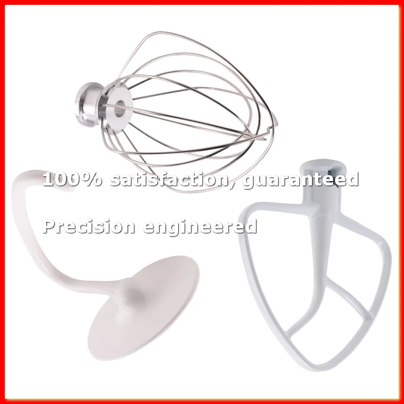 Mixer Kit for KSM150 Includes Dough Hook Wire Whip and Coated Flat Beater, 3 Pieces Stand Mixers Repair Set Compatible-A79M
Mixer Kit for KSM150 Includes Dough Hook Wire Whip and Coated Flat Beater, 3 Pieces Stand Mixers Repair Set Compatible-A79M