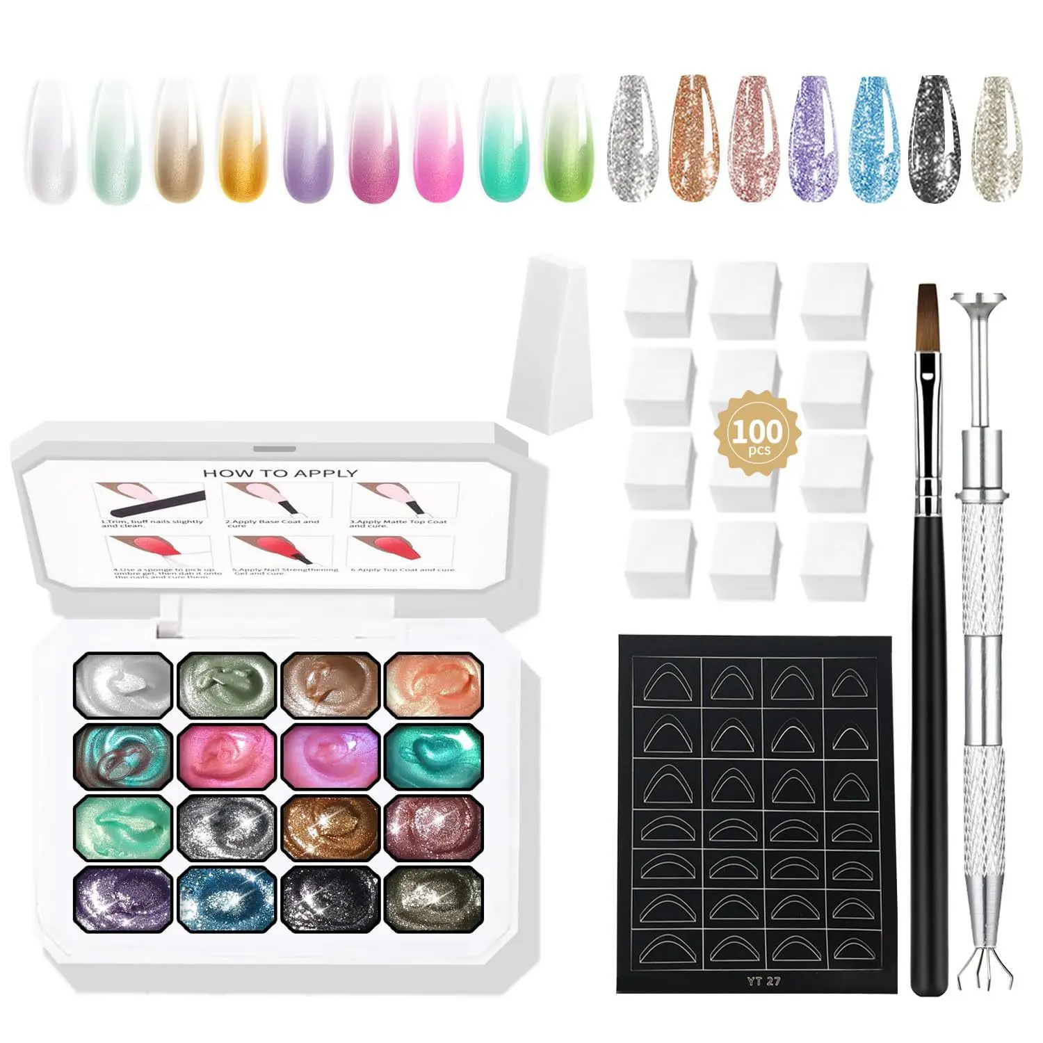 4 In 1 Pat Painting Gel Nail Polish Set 16 Colors Semi Permanent Soak Off UV LED Nails With Sponge Gradient For Nail Art DIY
4 In 1 Pat Painting Gel Nail Polish Set 16 Colors Semi Permanent Soak Off UV LED Nails With Sponge Gradient For Nail Art DIY