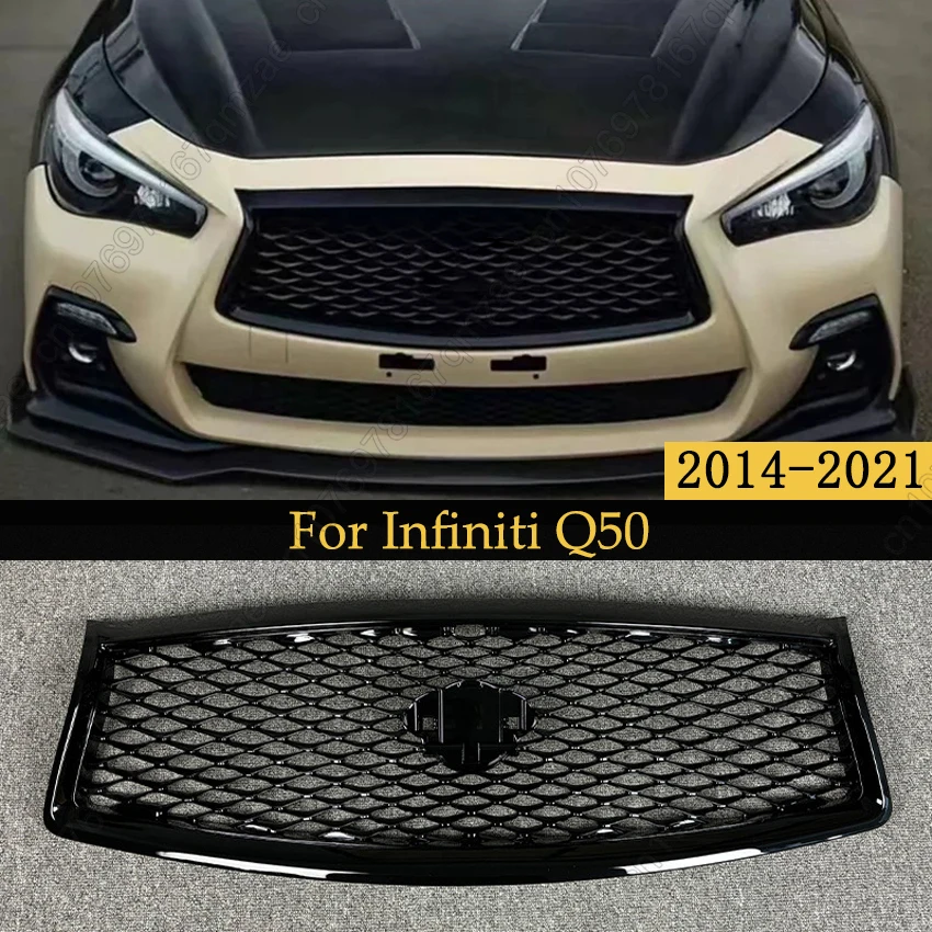 Car Front Grille For Infiniti Q50 2014 - 2017 / 2018-2021 Gloss Black Racing Grill Upper Replacement Bumper Hood Mesh Auto Kit
Car Front Grille For Infiniti Q50 2014 - 2017 / 2018-2021 Gloss Black Racing Grill Upper Replacement Bumper Hood Mesh Auto Kit