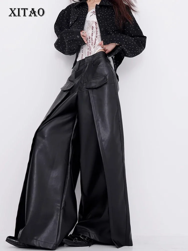 XITAO Pu Patchwork Pocket Solid Color Pants Fashion Personality Full Length Wide Leg Pants 2024 Autimn New All Match GJ1088
XITAO Pu Patchwork Pocket Solid Color Pants Fashion Personality Full Length Wide Leg Pants 2024 Autimn New All Match GJ1088