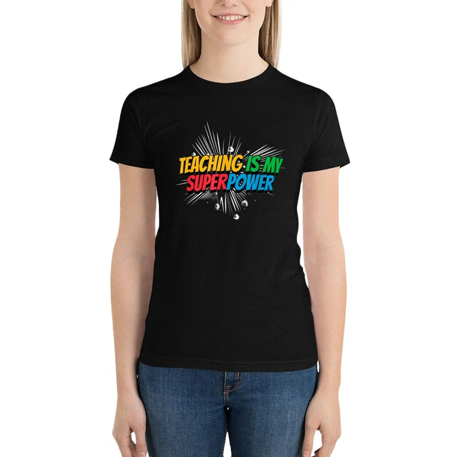 Teaching is my superpower T-Shirt aesthetic clothes Blouse oversized t shirts for Women
Teaching is my superpower T-Shirt aesthetic clothes Blouse oversized t shirts for Women