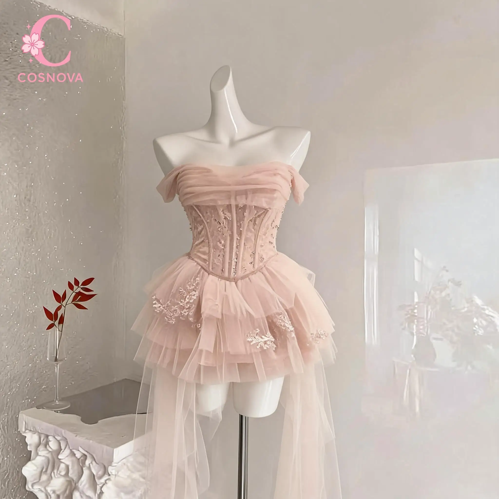 Coquette French Romantic Lace Corset Cap Sleeve High Low Tulle Maxi Dress Women Slim Fit Bodycon Elegant Party Clubwear Outfit
Coquette French Romantic Lace Corset Cap Sleeve High Low Tulle Maxi Dress Women Slim Fit Bodycon Elegant Party Clubwear Outfit