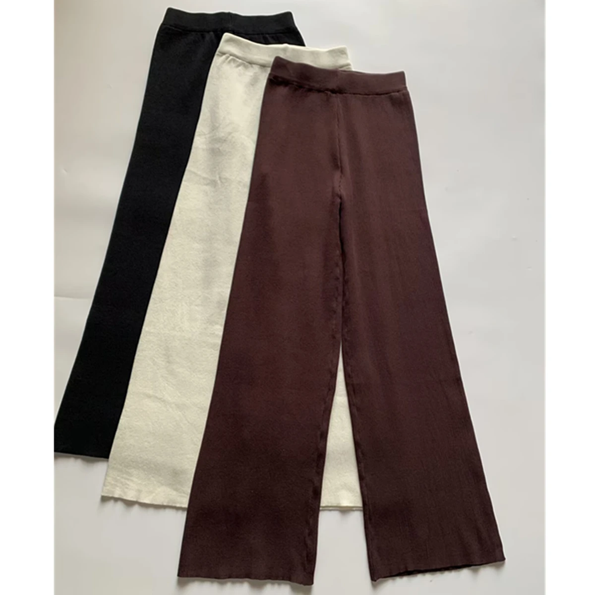 Dave&Di Women Clothing Minimalist Women's Ribbed Knitted Casual Pants Women High Waist Straight Pants Trousers Ladies
Dave&Di Women Clothing Minimalist Women's Ribbed Knitted Casual Pants Women High Waist Straight Pants Trousers Ladies