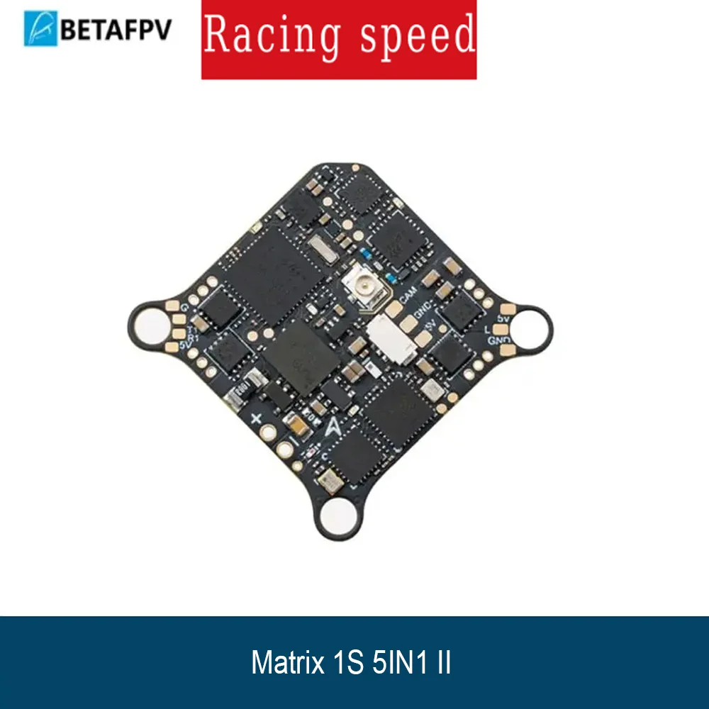 Полетный контроллер BETAFPV Matrix 1S 5IN1 II 5-в-1, STM32G473 ICM42688P, ESC 12A, VTX 400 мВт, ELRS 2.4G для квадрокоптера Tiny Whoop
Полетный контроллер BETAFPV Matrix 1S 5IN1 II 5-в-1, STM32G473 ICM42688P, ESC 12A, VTX 400 мВт, ELRS 2.4G для квадрокоптера Tiny Whoop
