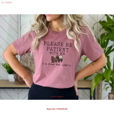 Camiseta Retro por favor sea paciente conmigo, soy de los años 1900, divertido cumpleaños nacido en 19800, para un amigo, vintage, lavado, suave