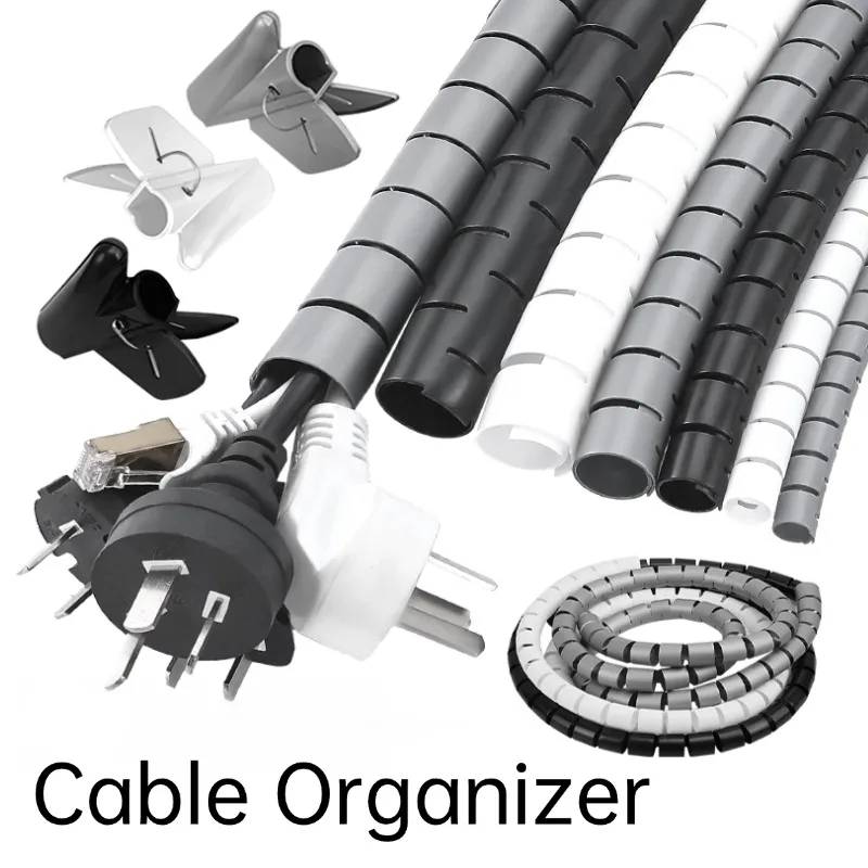 2M Cable Wire Protector Cable Organizer Wire Winder Pipe Flexible Wire Wrap Line Coiled Tube Office Cord Sleeve Cover
2M Cable Wire Protector Cable Organizer Wire Winder Pipe Flexible Wire Wrap Line Coiled Tube Office Cord Sleeve Cover