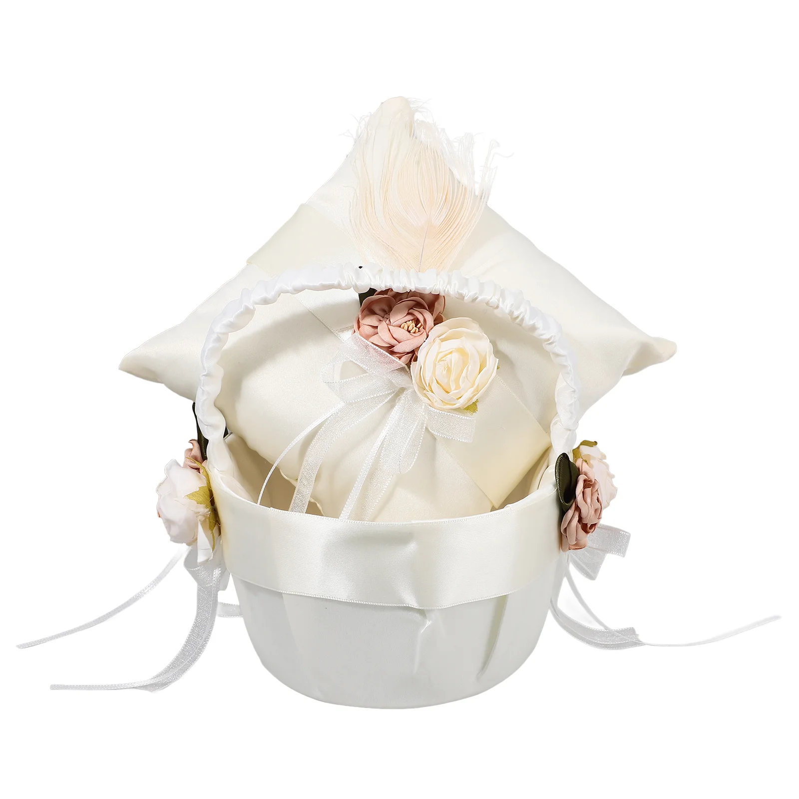 2 Pcs White Rose Basket Cushion Elegant Floral Design Bridal Pillow Wedding Basket Ceremony Handcrafts Decor
2 Pcs White Rose Basket Cushion Elegant Floral Design Bridal Pillow Wedding Basket Ceremony Handcrafts Decor