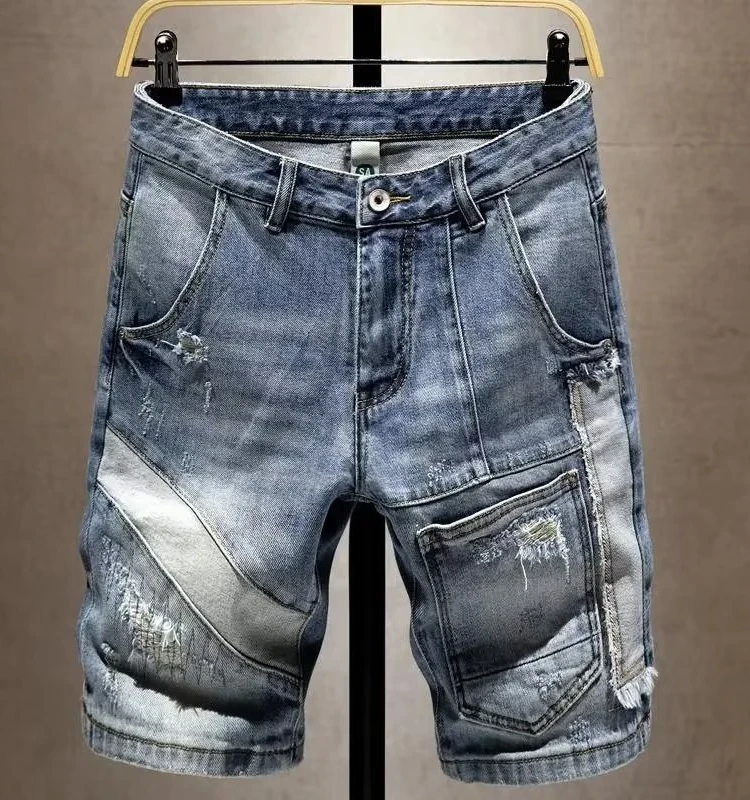 Мужские джинсовые брюки-капри Faionable, летние, тонкие, с лоскутным дизайном, рабочие, с эффектом потертости, длиной до колена
Мужские джинсовые брюки-капри Faionable, летние, тонкие, с лоскутным дизайном, рабочие, с эффектом потертости, длиной до колена